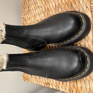 Faux Fur Lined Platform Dr. Martens